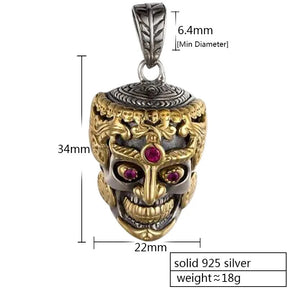 ZABRA Sterling Silver Skull Head Pendant Necklace for Men Best Price in Men Jewerly - 2023