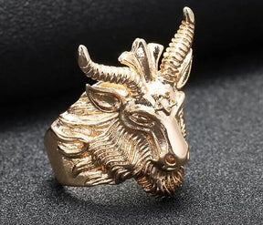 Goat Horn Head Antelope Ring for Men Best Price in Men Jewerly - 2023