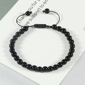 6mm Natural Black Lava Onyx Beads Bracelet for Men Best Price in Men Jewerly - 2023