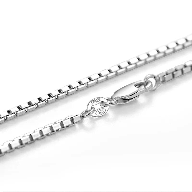 ZABRA Solid Sterling Silver Box Chain for Men and Women Best Price in Men Jewerly - 2023