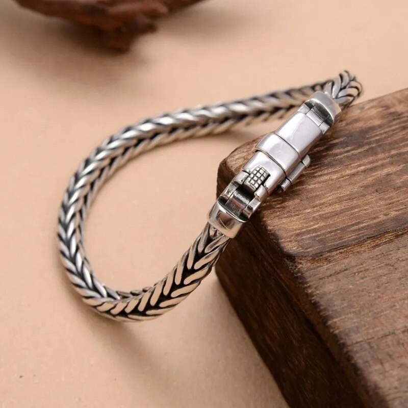 BOCAI Handmade S925 Silver Woven Bracelet for Men & Women Best Price in Men Jewerly - 2023