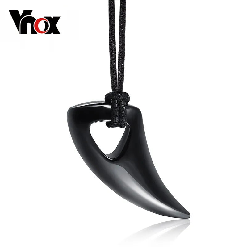 Vnox Black Stainless Steel Bull Horn Necklace for Men Best Price in Men Jewerly - 2023