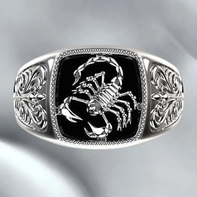 OMHXZJ Square Scorpion Sterling Silver Ring Best Price in Men Jewerly - 2023