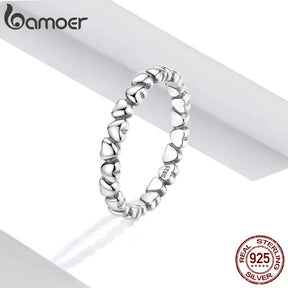 Bamoer 925 Sterling Silver Forever Love Heart Ring for Men Best Price in Men Jewerly - 2023