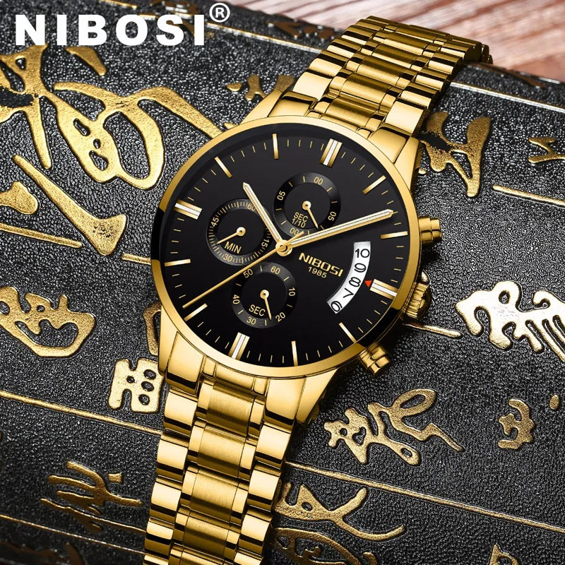 NIBOSI Luxury Men's Fashion Casual Dress Watch Best Price in Men Jewerly - 2023