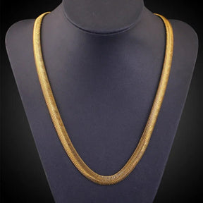 925 Silver 18K Gold 6MM Snake Chain Necklace for Men Best Price in Men Jewerly - 2023