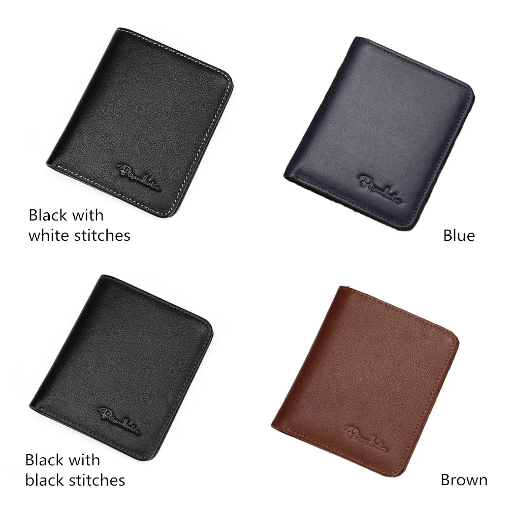 BISON DENIM Black Leather Wallet Card Holder Cowskin Best Price in Men Jewerly - 2023