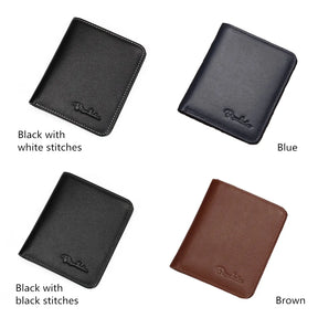 BISON DENIM Black Leather Wallet Card Holder Cowskin Best Price in Men Jewerly - 2023