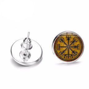 Viking Compass Earring Piercing Studs Best Price in Men Jewerly - 2023