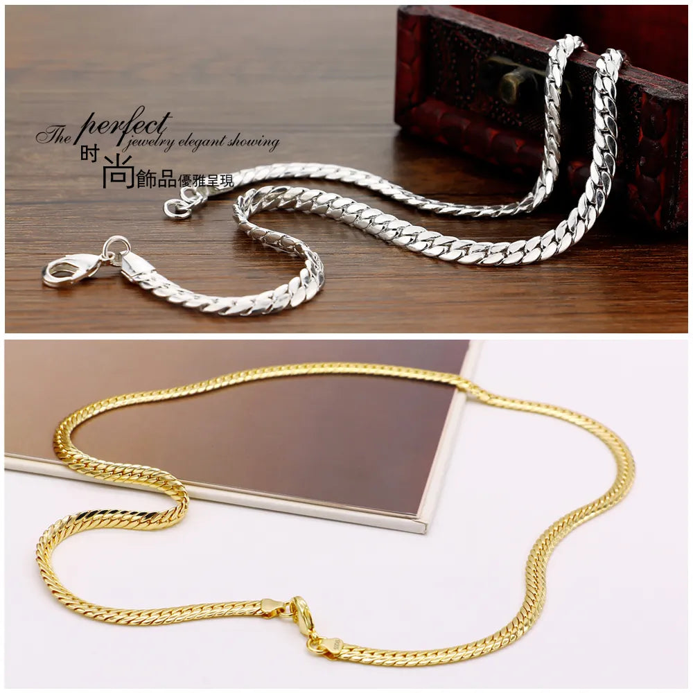 925 Sterling Silver Twisted Singapore Chain (22 inch, 6mm) for Men Best Price in Men Jewerly - 2023