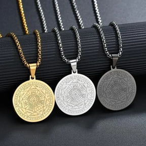 Seven Angels Religious Rune Pendant Necklace Best Price in Men Jewerly - 2023