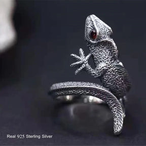 Buyee Ring Gray Lizard 925 Sterling Silver Punk Style for Men Best Price in Men Jewerly - 2023