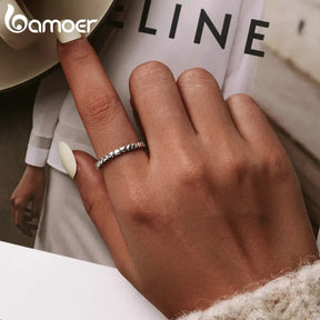 Bamoer 925 Sterling Silver Forever Love Heart Ring for Men Best Price in Men Jewerly - 2023