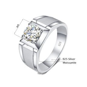 2 Carat Moissanite Rings for Men with 925 Sterling Silver Best Price in Men Jewerly - 2023