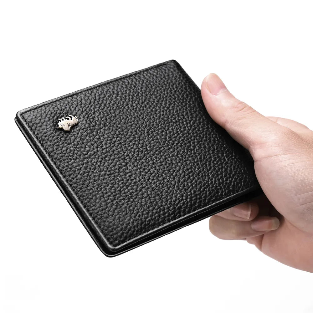 BISON DENIM Luxury Genuine Leather Bifold Wallet with Zipper Coin Purse Best Price in Men Jewerly - 2023