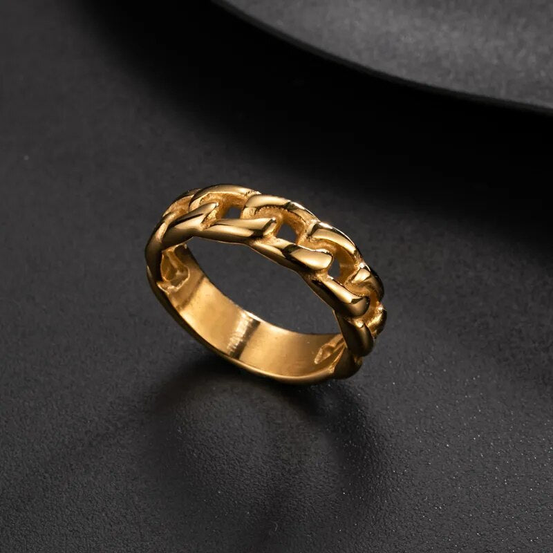 Valily Stainless Steel 6mm Cuban Link Ring for Men Best Price in Men Jewerly - 2023