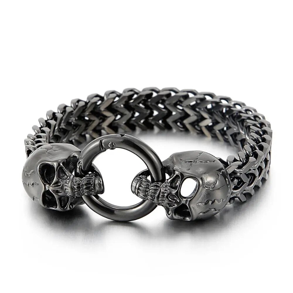 KALEN Punk Stainless Steel Skull Charm Bracelet Best Price in Men Jewerly - 2023