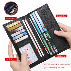 BISON DENIM Business Genuine Leather Long Wallet with Card Holder Best Price in Men Jewerly - 2023