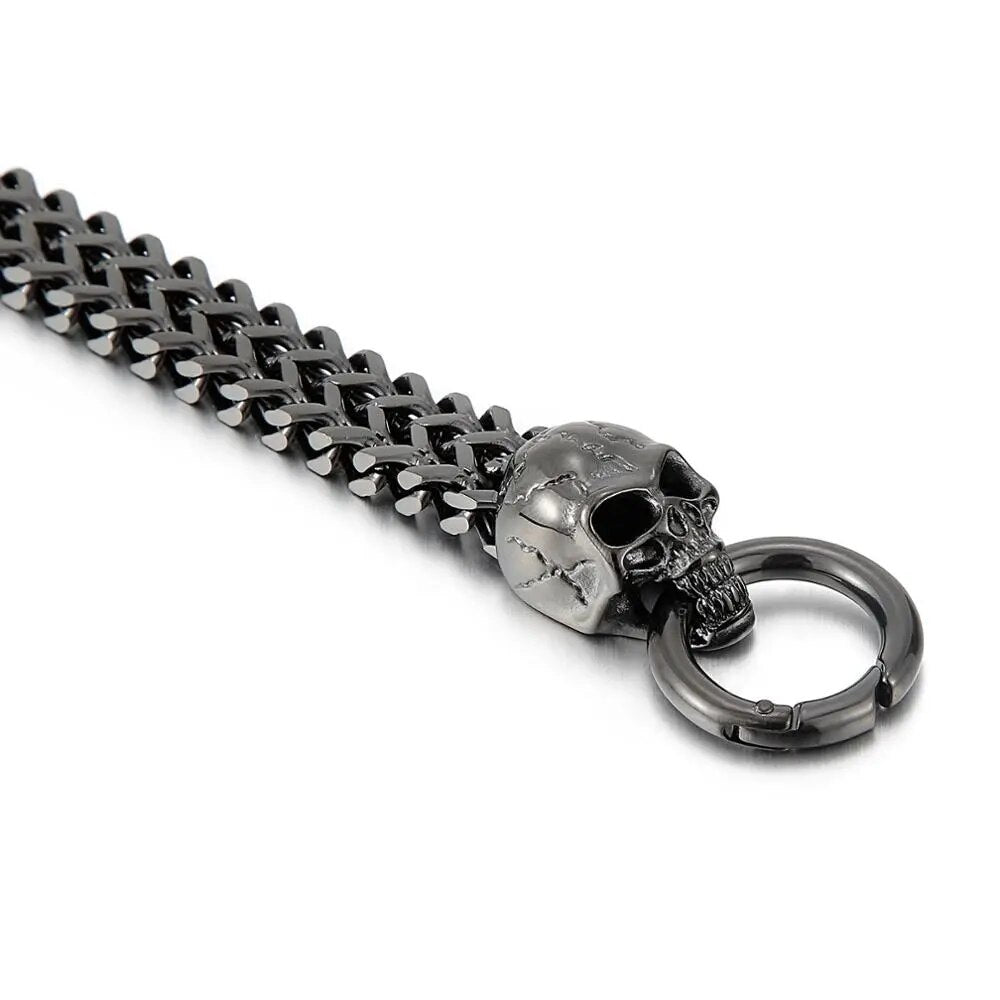 KALEN Punk Stainless Steel Skull Charm Bracelet Best Price in Men Jewerly - 2023