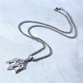 Neptune Trident Stainless Steel Pendant Necklace Best Price in Men Jewerly - 2023