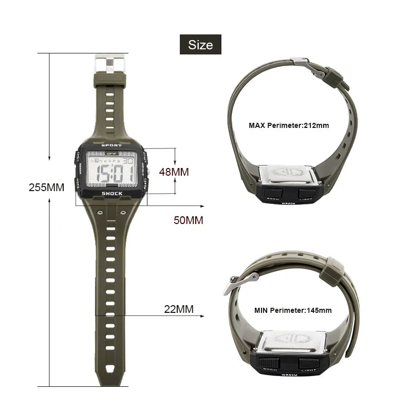 Digital Watch Oversized 5ATM Water Resistant Easy to Read Best Price in Men Jewerly - 2023