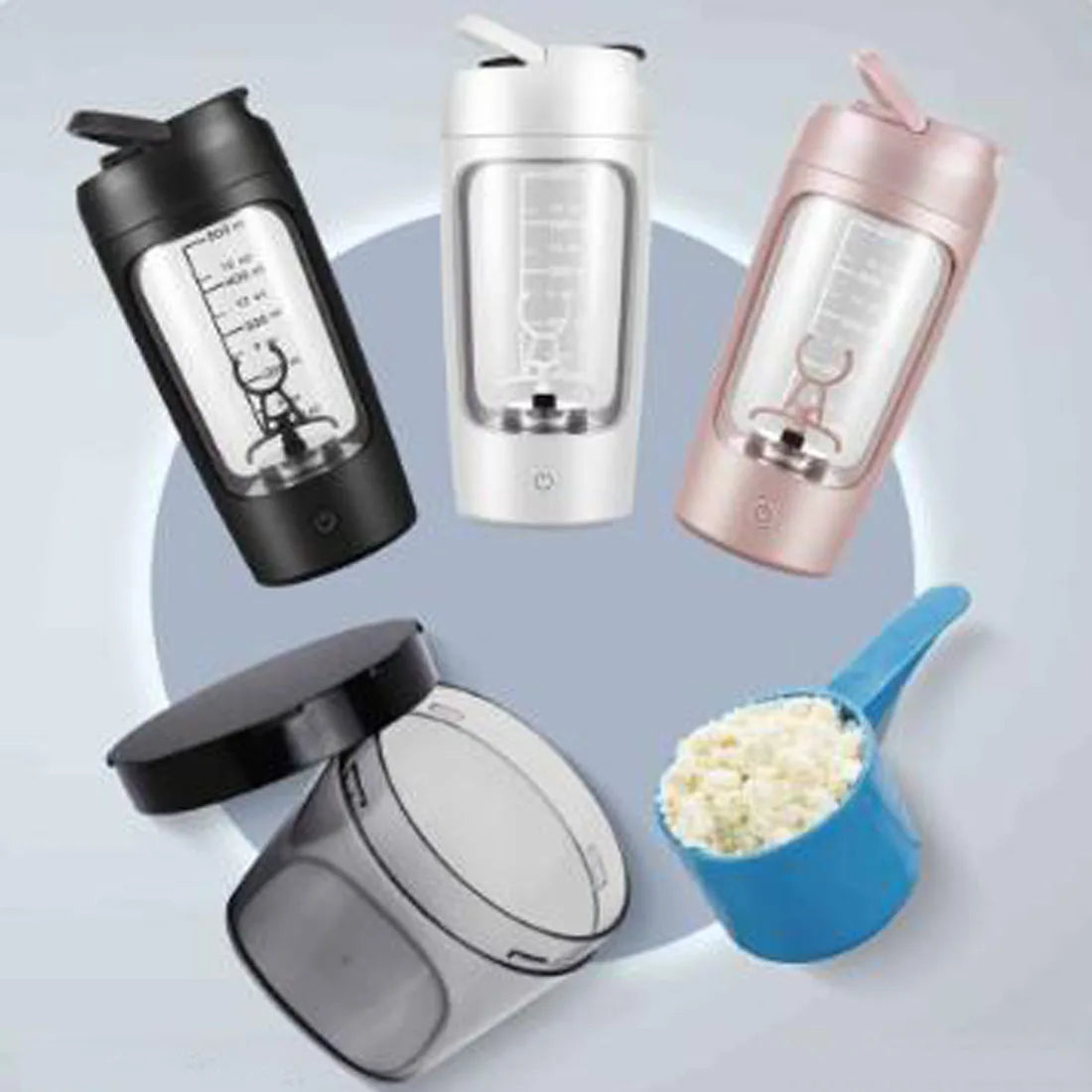 Electric Protein Shaker Bottle Portable 1200mAh Rechargeable Blender Cup Automatic Self Stirring Mug 650ml Mixing Cups for Fitne