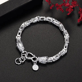 925 Sterling Silver Dragon Head Chain Bracelet for Men Best Price in Men Jewerly - 2023