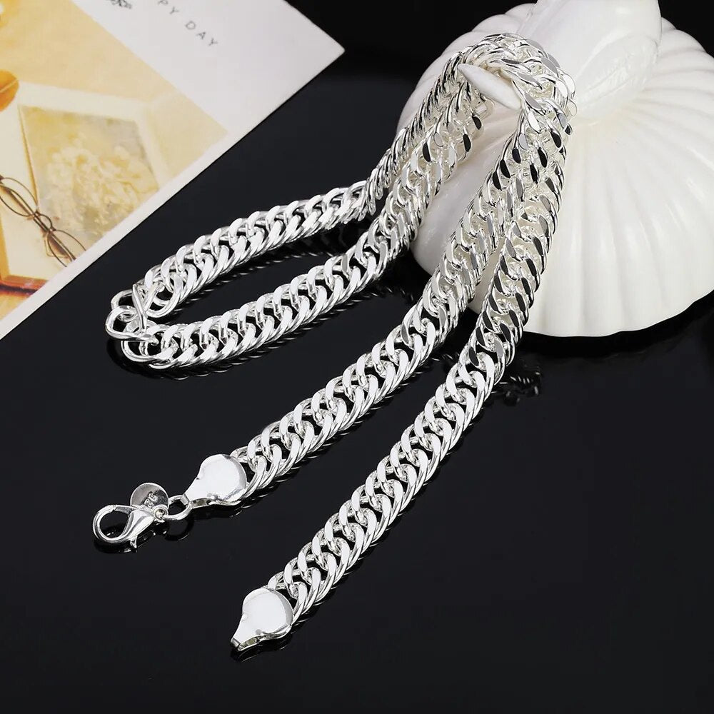 925 Sterling Silver Side Chain Necklace Best Price in Men Jewerly - 2023