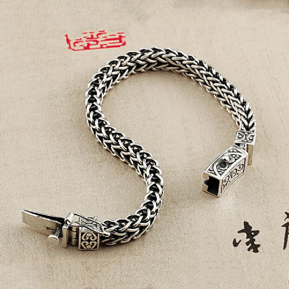 Retro Totem Double Row Silver Charm Bracelet Best Price in Men Jewerly - 2023