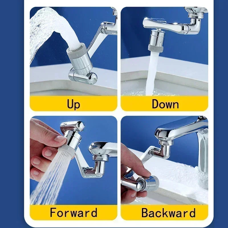 Universal 1080° Rotation Faucets Extender Sprayer Head Kitchen Robot Arm Extension Faucet Aerator Mixer Bubbler Water Tap Nozzle