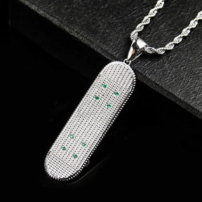 Stainless Steel Skateboard Necklace Hip Hop Pendant Best Price in Men Jewerly - 2023