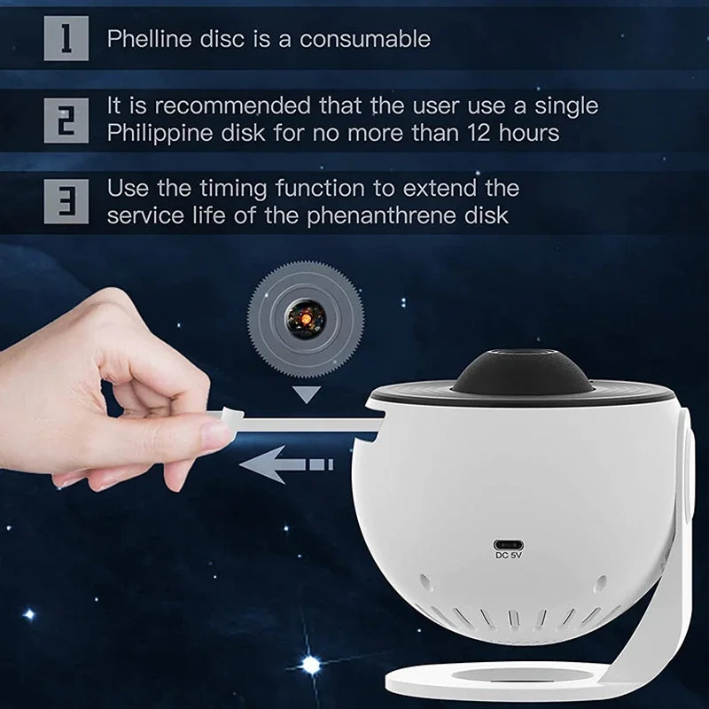 Night Light Galaxy Projector Starry Sky Projector 360° Rotate Planetarium Lamp For Kid Bedroom living room Galaxy atmosphere led
