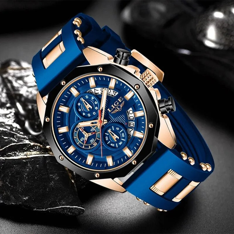 Luxury Silicone Sport Watch with Quartz Date Clock Best Price in Men Jewerly - 2023