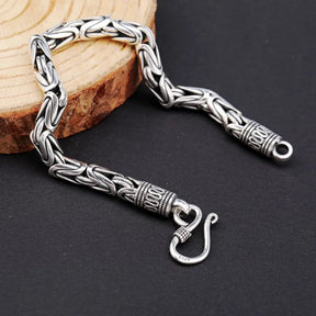 BOCAI Bracelet S925 Sterling Silver Vintage Peace Pattern Twist-chain for Men Best Price in Men Jewerly - 2023