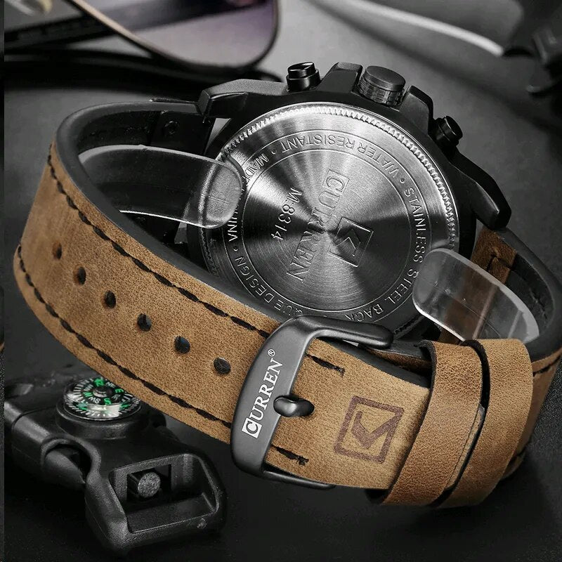 CURREN Watch Quartz Military Waterproof Leather Strap Sport for Men Best Price in Men Jewerly - 2023