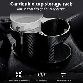 2-in-1 Car Cup Holder Expander Cupholder Adapter Auto Interior Cup Expandable Car Multifunction Organizer Storage Accessori Q7K3