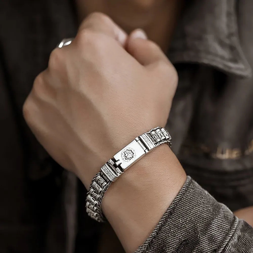 Retro Style Silver Bracelet Best Price in Men Jewerly - 2023