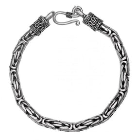 BOCAI Bracelet S925 Sterling Silver Vintage Peace Pattern Twist-chain for Men Best Price in Men Jewerly - 2023