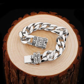 Double Snap Silver Cuban Bracelet Best Price in Men Jewerly - 2023