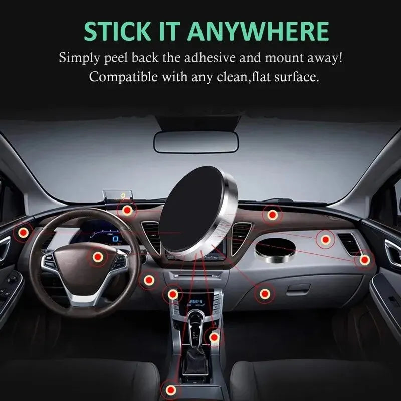 Magnetic Phone Car Holder Stand Universal Magnetic Mount Bracket Stick on Car Dashboard Wall for iPhone Samsung Xiaomi Huawei