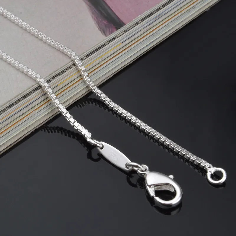 925 Silver 2MM Box Chain Necklace for Men Best Price in Men Jewerly - 2023