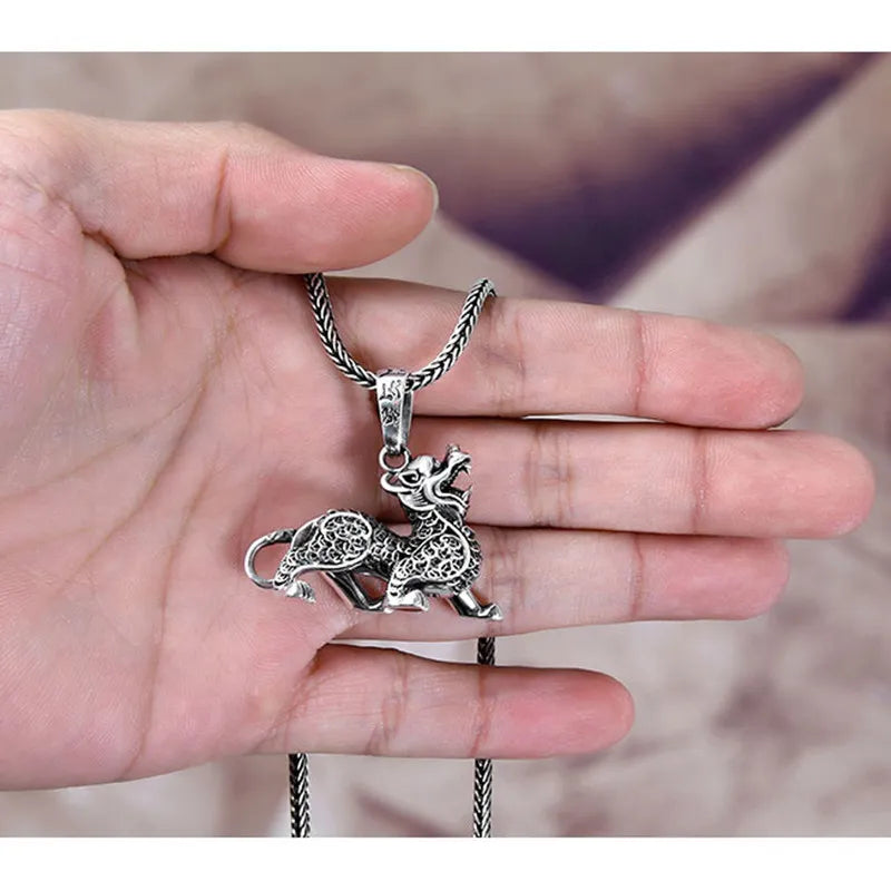 Lucky Pixiu Silver 925 Pendant Necklace for Men Best Price in Men Jewerly - 2023