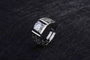 Charm Ring 925 Sterling Silver Shining Crystal Engagement for Men Best Price in Men Jewerly - 2023