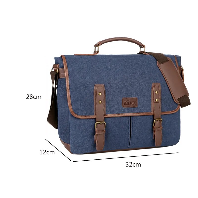 Vintage Canvas 14-inch Laptop Messenger Bag for Men Best Price in Men Jewerly - 2023