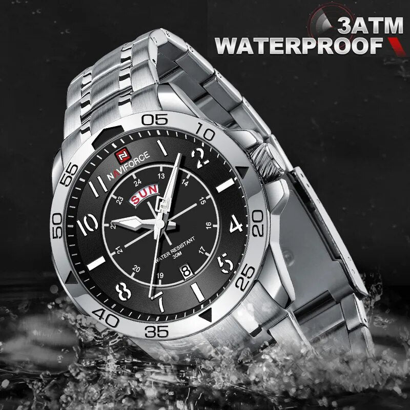 NAVIFORCE Casual Stainless Steel Quartz Wristwatch Best Price in Men Jewerly - 2023