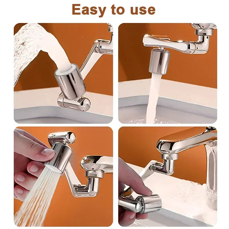 Universal 1080° Rotation Faucets Extender Sprayer Head Kitchen Robot Arm Extension Faucet Aerator Mixer Bubbler Water Tap Nozzle