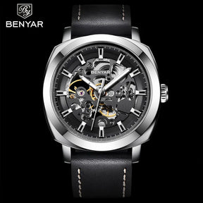 BENYAR 2023 Men's Automatic Mechanical Leather Watch for Men Best Price in Men Jewerly - 2023