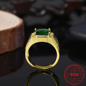 HOYON 14K Gold Ring with Emerald for Men Best Price in Men Jewerly - 2023