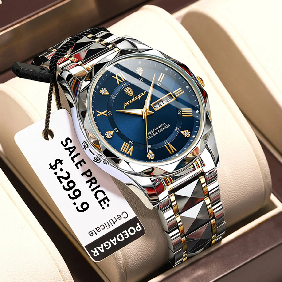 POEDAGAR Luxury Sports Stainless Steel Watch Best Price in Men Jewerly - 2023