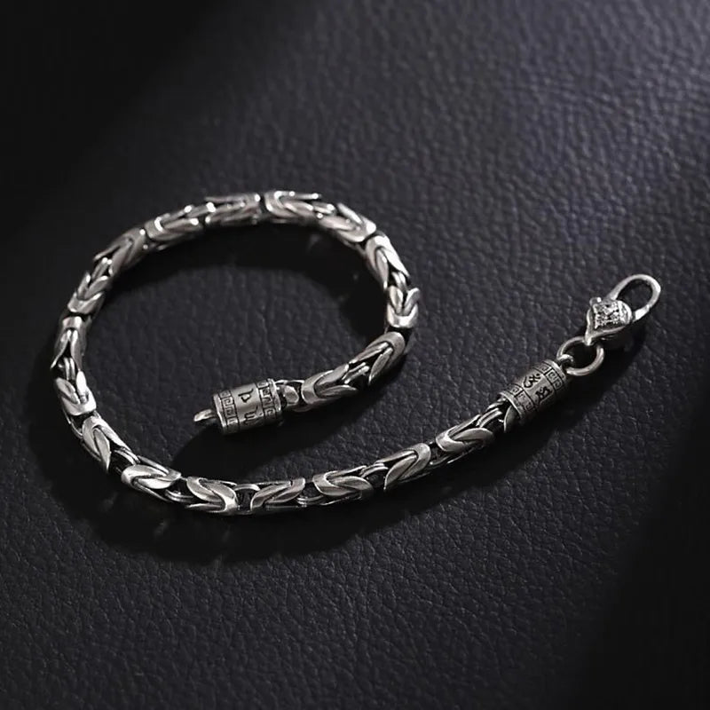 Silver Pattern Six Word Truth Bracelet Best Price in Men Jewerly - 2023